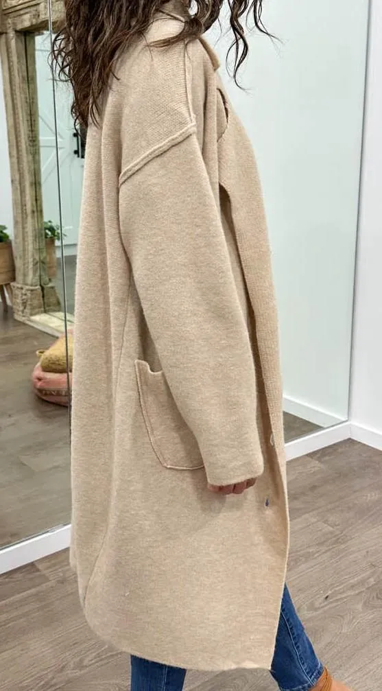 Women's Casual Solid Color Sweater Cardigan Coat